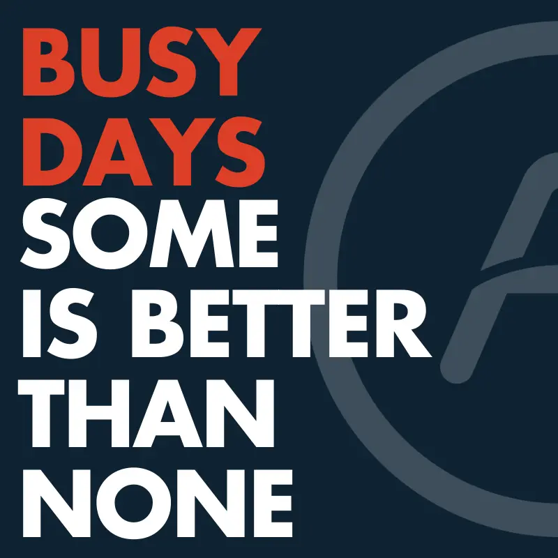 Something is better than nothing!