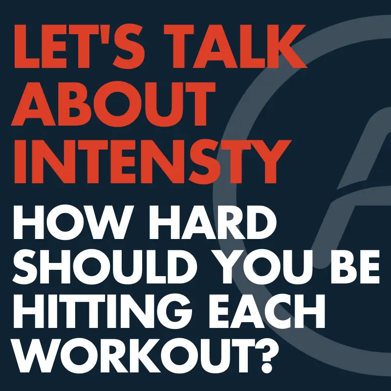 Intensity reminder: Training vs Competing